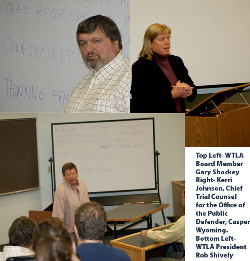 PHOTO: Collage of voir dire workshop instructors. Photo credit: Wyoming Trial Lawyers Association.