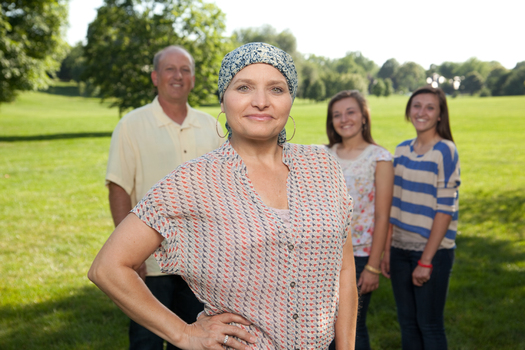 PHOTO: Breast cancer survivor Debbie and family. Photo credit: James Meierotto.