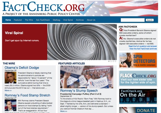 GRAPHIC: The content of political ads needs to be double-checked with reliable sources, like the website 'factcheck.org.'