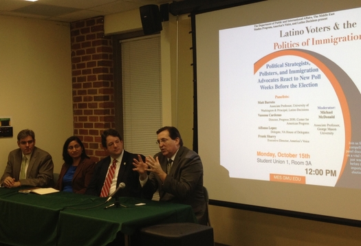 Latino Voter Poll Discussion at George Mason University.