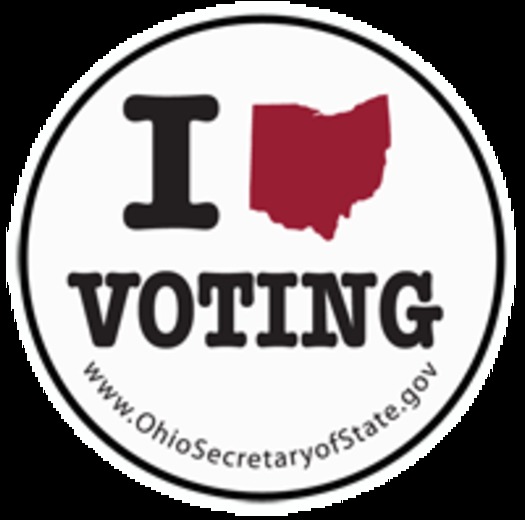 IMAGE: Ohio voting sticker. Courtesy Secretary of State's office.
