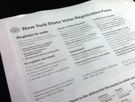 PHOTO: A voter registration drive that started this summer is reporting success in registering more than five-hundred new New York voters.