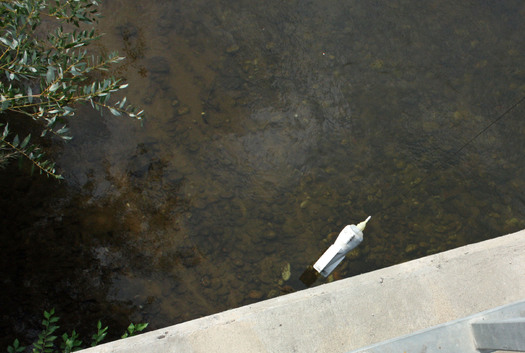 PHOTO: USGS is testing rivers and streams for nutrients, pesticides and sediment associated with Hurricane Sandy. Photo credit: Deborah C. Smith.