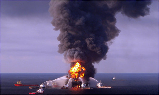 Photo: Deepwater Horizon explosion. Courtesy: NWF