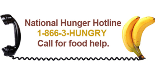 The National Hunger Hotline connects people to food pantries and other programs.   Courtesy of USDA