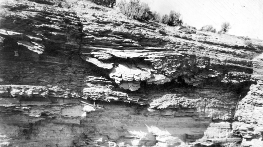 PHOTO: This photo of an oil shale deposit in Uinta County was taken in 1916. People have been trying since then to find a profitable way to use it as a fuel source. Courtesy of U.S. Geological Survey.
