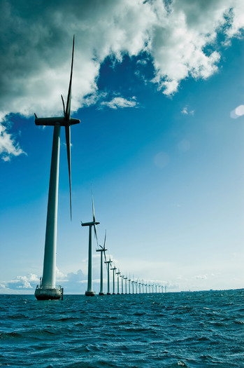 Wind turbines off Denmark's coast. Photo courtesy NWF