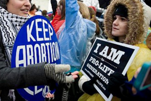 PHOTO: At the 40th anniversary of Roe v. Wade, Pew pollsters have found entrenched attitudes on abortion. Courtesy of Pew Forum on Religion and Public Life.  