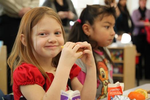 PHOTO: Serving breakfast in the classroom has been an effective strategy for getting more kids to start the day with a healthy meal, but few Utah schools do it. Courtesy Food Research & Action Center.