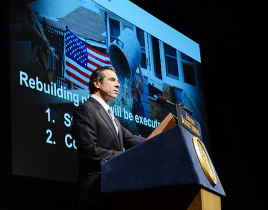 PHOTO: Gov. Andrew Cuomo unveiling the 2013-2014 Executive Budget. Courtesy of Governor Andrew Cuomo