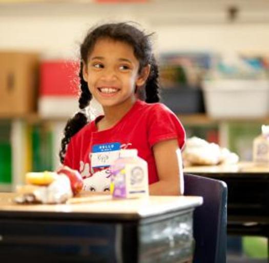 PHOTO: Research shows that academic gains can be traced to participation in school breakfast programs for low-income students. Courtesy of Share Our Strength. 