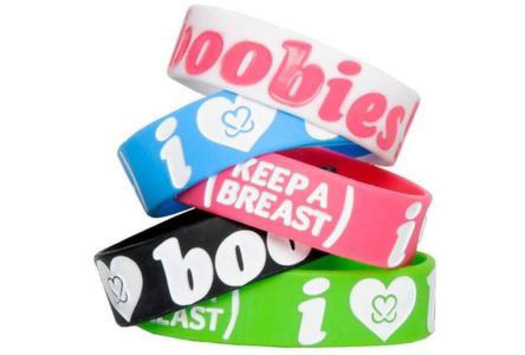 PHOTO: Bracelets worn by two Pennsylvania middle school students to promote breast cancer awareness are at the heart of a federal court case in Philadelphia.