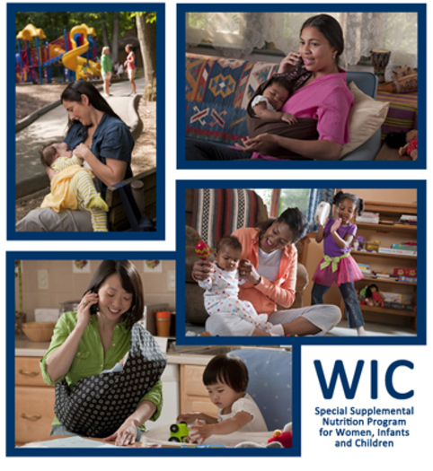 WIC provides supplemental foods, health care referral, breast feeding support to women and babies.  Courtesy of: usda.gov