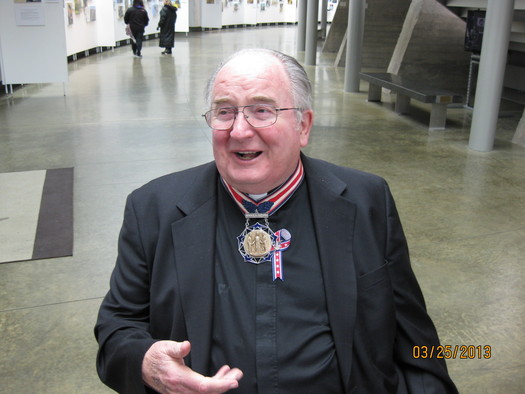 PHOTO: Father Joe Carroll was among the Americans honored by the Congressional Medal of Honor Foundation. Carroll helped revolutionize homeless services with the one-stop-shop concept. Courtesy SVN.