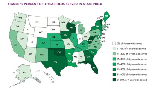 GRAPHIC: Colorado ranks 20th in the in nation in access of 4-year-olds to preschool and 10th in the nation for access of 3-year-olds. Graphic courtesy NIEER.