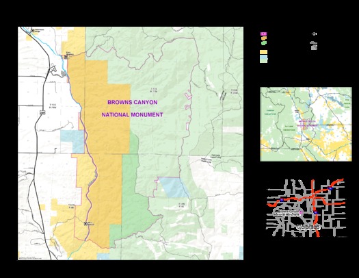 GRAPHIC: A map of the proposed Browns Canyon National Monument and Wilderness Area.