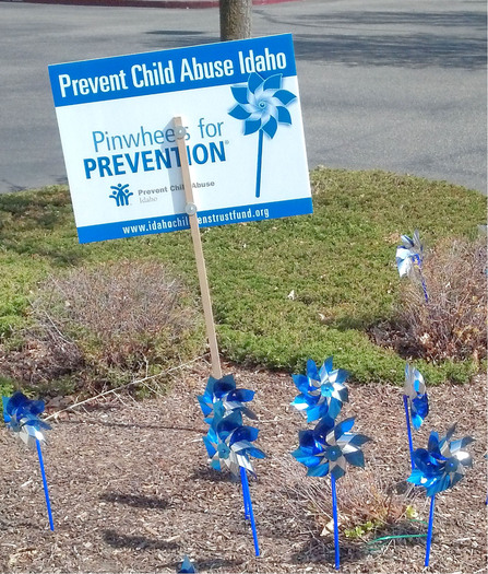 PHOTO: April is Child Abuse Prevention Month. Pinwheels are the symbol for prevention. They're being planted all over Idaho to raise awareness.