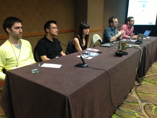 PHOTO: Panelists discussing threats to Internet freedom at the National Conference for Media Reform included Brooklyns Elizabeth Stark (center), who warned of the latest government and corporate threats to Internet Freedom. Courtesy Mark Scheerer.