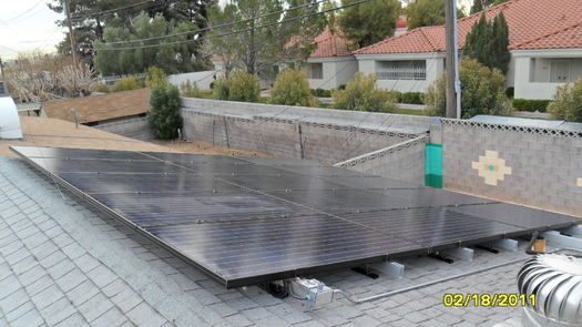 PHOTO: Solar panels installed in Las Vegas. Credit: Jane Feldman