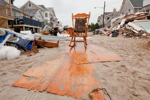 PHOTO: Debris piled high outside of Long Beach, NY, homes in November. Homelessness persists nearly six months after Hurricane Sandy created widespread flooding, power outages and devastation on Long Island. Courtesy FEMA.