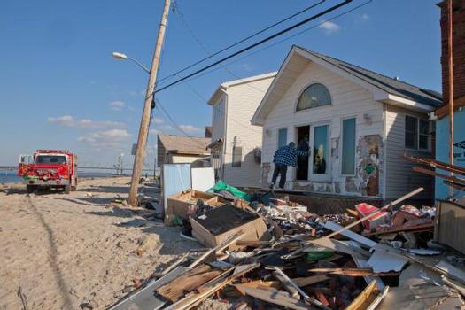 PHOTO: Homes in the Far Rockaways were damaged by storm surge from Hurricane Sandy. Six months later, counselors are still dealing with the effects on the emotional health of some Long Island children. Courtesy FEMA.