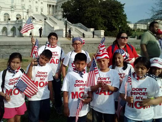 Photo: Children of immigrant families participate in immigration rally on Capitol Hill. Photo credit: First Focus