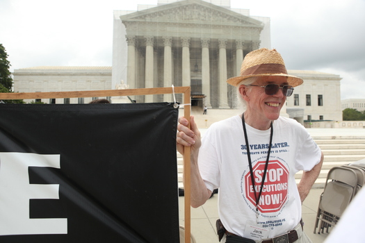 PHOTO: Activists are fasting at the U.S. Supreme Court this week to protest the death penalty. Jack Payden-Travers of Lynchburg is among them. Photo credit: Scott Langley