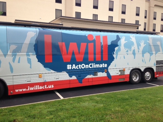 Photo: The National Climate Change Bus Tour makes its way through North Carolina. Courtesy: Keven Kennedy