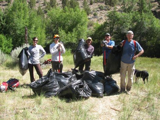 PHOTO: Noxious weeds are no match for the Friends and Neighbors of the Deschutes Canyon Area. They made quite a haul on BLM land in July. Photo courtesy of 'FANS.'
