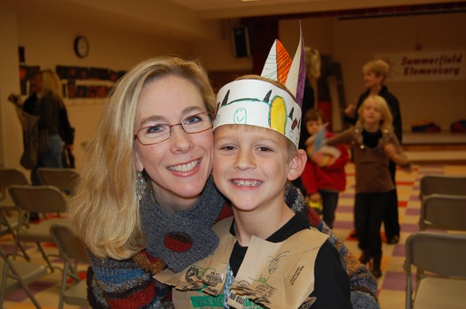 Photo: Kelly Langston with son at a school event. Courtesy: Langston