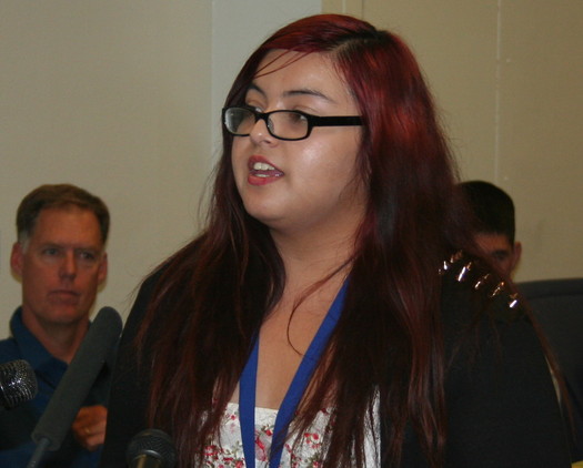 PHOTO: Las Vegas student Rosalia Salazar says she�s already seen the impact of low water levels in the Colorado River through water restrictions in her home town. CREDIT: Doug Ramsey