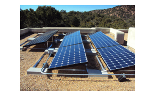 PHOTO: Solar panels. Solar energy provides capacity to offset the need of fossil fuel generation. Its future is threatened in New Mexico by changes to the PRCs rule that enforces the Renewable Energy Act. Photos taken by Tracy Hughes of her new rooftop solar system in Santa Fe, NM.