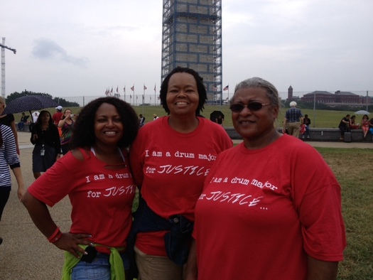 PHOTO: Penny Franklin (right), president of CWA Local 82160 in Christiansburg, attended the 50th anniversary celebration of the March on Washington, and wants President Obama to sign an executive order establishing a 