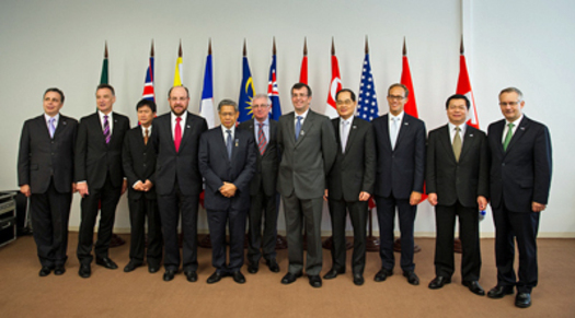 Photo: Trade Ministers from nine TPP economies. Courtesy: New Zealand Ministry of Foreign Affairs and Trade
