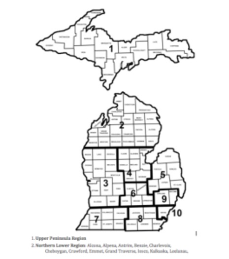 MAP: More than 300 regional healthcare experts across the state stand ready to help consumers choose the right healthcare plan as Michigan's healthcare exchange goes live October 1st. Image courtesy of www.enrollmichigan.com. 