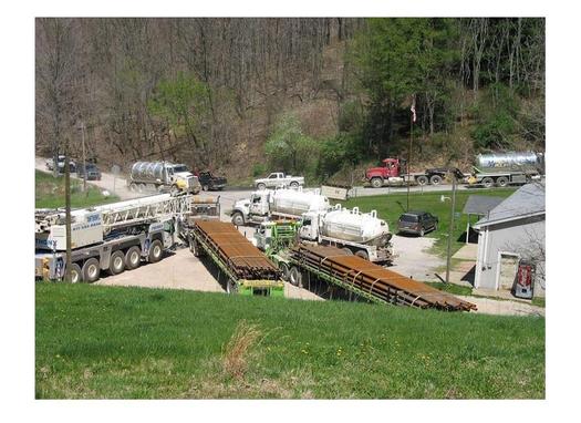 PHOTO: A report to state lawmakers says West Virginia's Marcellus wells use huge amounts of fresh water and leave enormous quantities of fracking chemicals underground. Courtesy of the Sierra Club.
