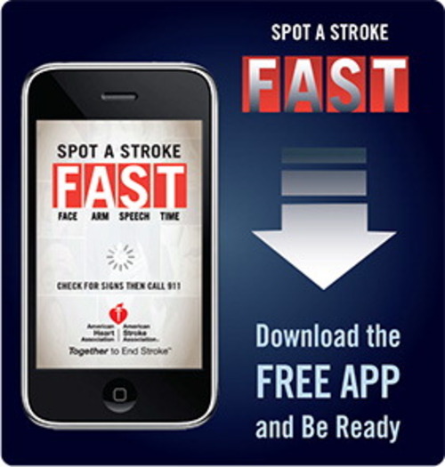 IMAGE: The American Heart Association has a free phone app to help stroke victims recognize the symptoms and find the nearest hospital that's certified for stroke care. COURTESY: AMA