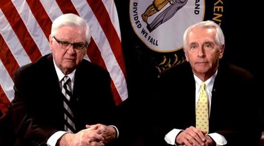 Kentucky Republican Congressman Hal Rogers (L) and Kentucky Governor Steve Beshear say that state's eastern coalfields need to diversity. PHOTO courtesy of Rogers.