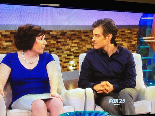 Photo: NH family caregiver sharing her experience with Dr. Oz. Ten tips for avoiding holiday burnout are available at the AARP website (aarp.org). Photo courtesy Fox 25