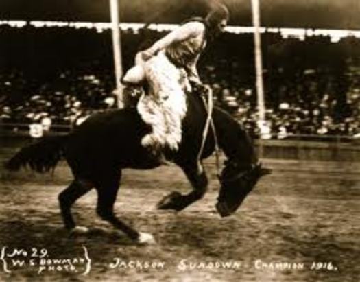 PHOTO: The saddle of famous Nez Perce cowboy Jackson Sundown in his 1916 Pendleton Roundup win is part of Oregon's rich western heritage. It's still on display and in mint condition, and a new Oregon Heritage Plan aims to ensure other rare artifacts also are preserved. Photo by W.S. Bowman, 1916.