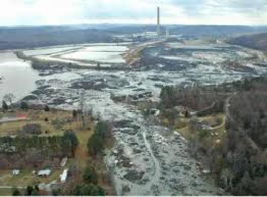 Photo: Kingston, TN Coal Ash Spill, Dec. 22, 2008. Courtesy: Cleanenergy.org