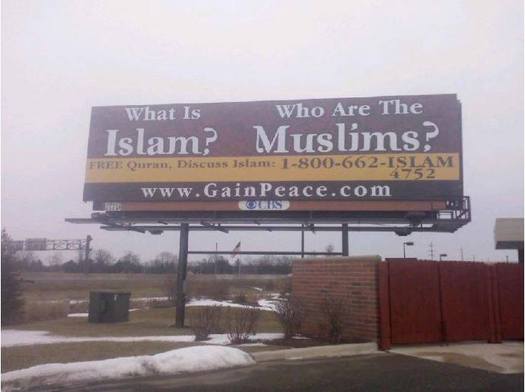 PHOTO: A campaign aimed at educating Michiganders about Islam has taken to local highways, newspapers, and radio. Photo credit: M. Shand.