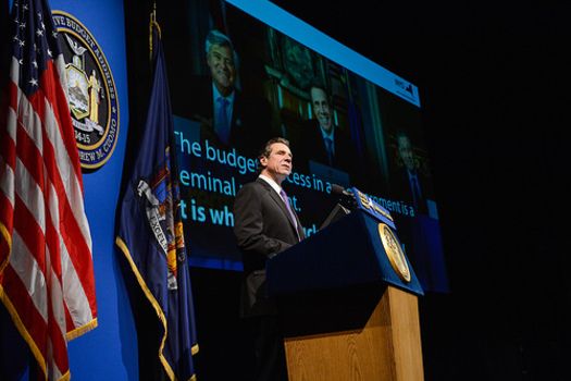 PHOTO: Gov. Andrew Cuomo's proposed budget, announced Tuesday, would see 69 percent of the state's school districts starting the 2014-15 school year with less money than they received five years ago, according to a new analysis by the state's largest teachers union. Photo courtesy Governor.ny.gov.