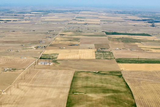 PHOTO: 2012 aerial view of drought-affected Colorado farm lands 70 miles east of Denver. Credit: USDA.