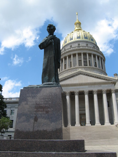 PHOTO: Defending an anti-abortion bill passed by the Legislature could cost West Virginia as much of a million dollars. PHOTO of the state Capitol from Wikipedia.
