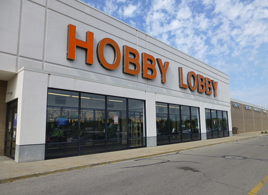 PHOTO: Hobby Lobby took its case to the U.S. Supreme Court on Tuesday, with company owners arguing that they shouldn't have to provide contraception coverage for workers because it conflicts with their religious beliefs. Photo credit: Nicholas Eckhart