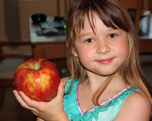PHOTO: It's a crunch that will be heard around the state for today's Maryland Day. Students and residents are encouraged to bite into an apple at 10 a.m. to raise awareness about the importance of school breakfast. Credit: Deborah C. Smith