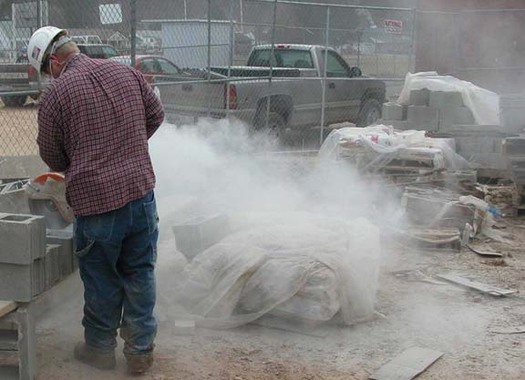 PHOTO: Construction and hydraulic fracturing are industries where workers are exposed to silica dust. OSHA is proposing rules to minimize exposure, since the dust is linked to chronic respiratory illnesses and deaths. Photo credit: lhsfna.org