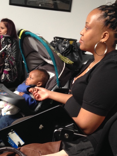 PHOTO: Sabine and Aiden lived out of the boy's stroller at South Station and in an emergency room until qualifying for shelter admission. Commonwealth doctors and educators are joining advocates urging a change in eligibility requirements for emergency shelter. Credit: MLRI.