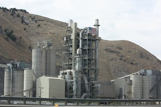 PHOTO: The Ash Grove Cement plant near Durkee, Ore., says it has spent $20 million in recent years to reduce the amount of mercury and other pollutants released into the air from the cement-making process. Photo credit: Deborah C. Smith
